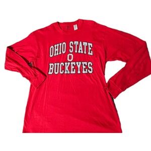 Ohio State Buckeyes  Red Pullover Long Sleeve Shirt Mens XL